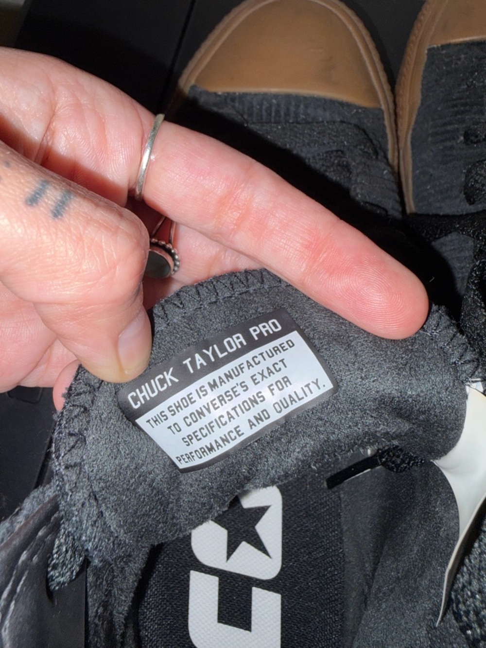 Converse Chuck Taylor Pro Black with Brown Gum Toe
